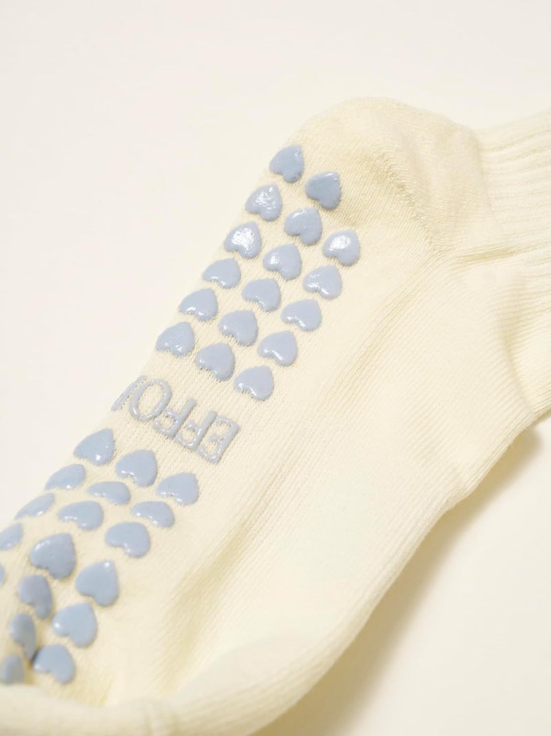 Shapes Studio Crew Half Calf Grip Socks, Cutest Fruits Pilates Socks, Ruffle socks, Non-Slip, Barre Yoga Fitness - Image 3